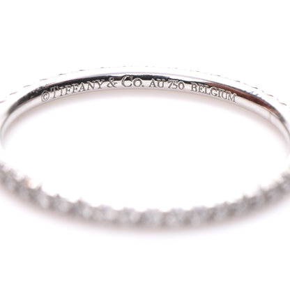 Tiffany 18K White Gold Diamond Metro Ring 7 3 of 4