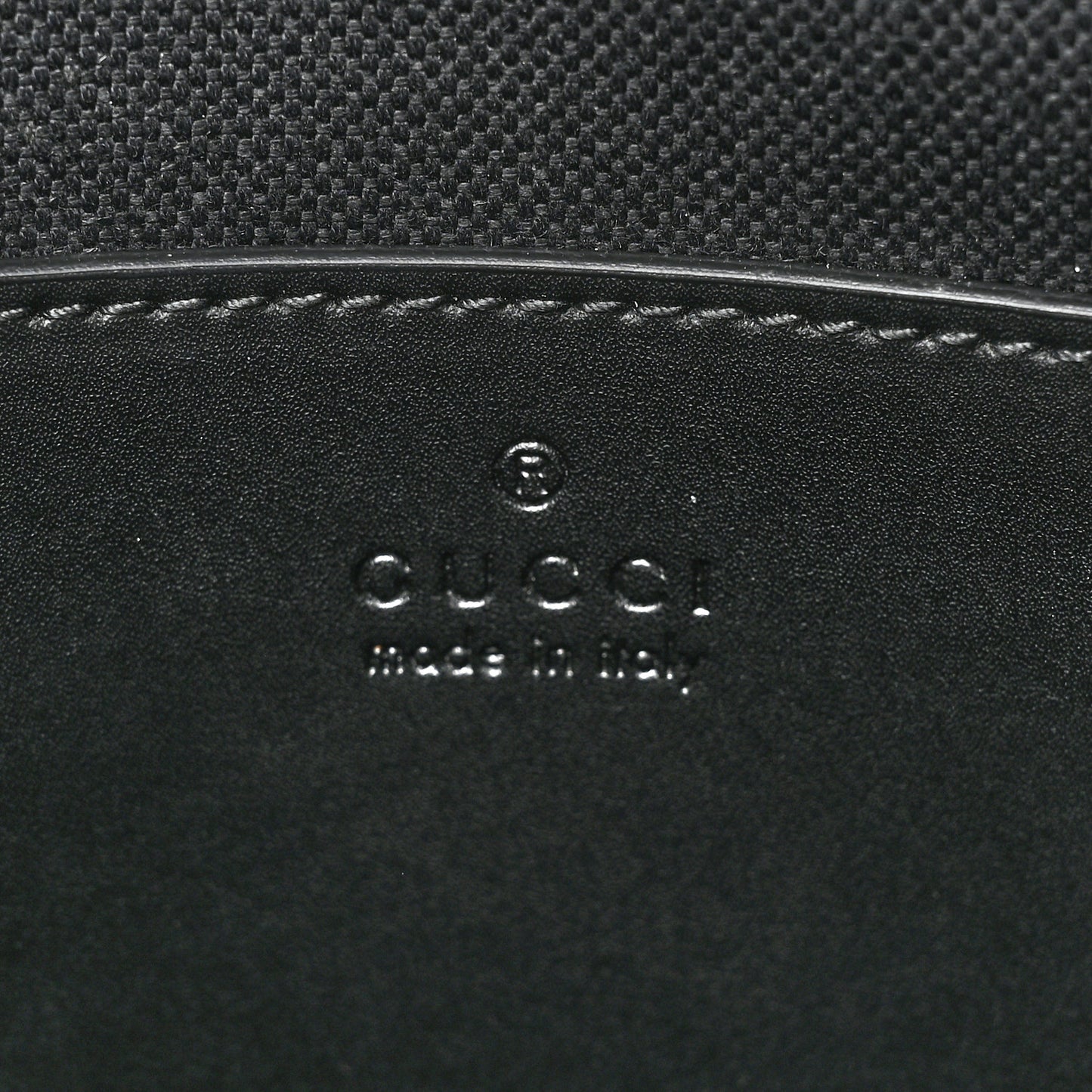 GG Supreme Monogram Web Small Flat Messenger Bag Black Grey