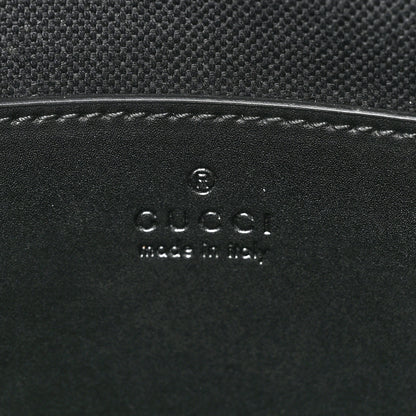 Gucci GG Supreme Monogram Web Small Flat Messenger Bag Black Grey 6 of 9