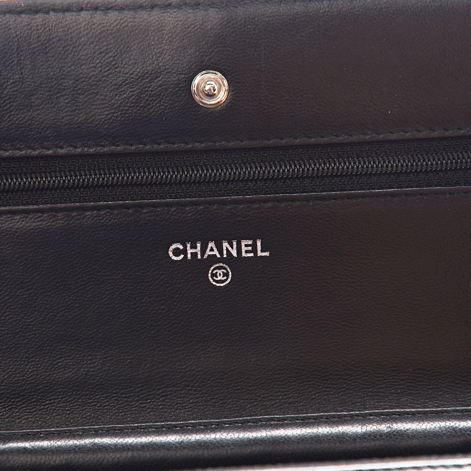 Chanel Lambskin Quilted Wallet On Chain WOC Black 6 of 11