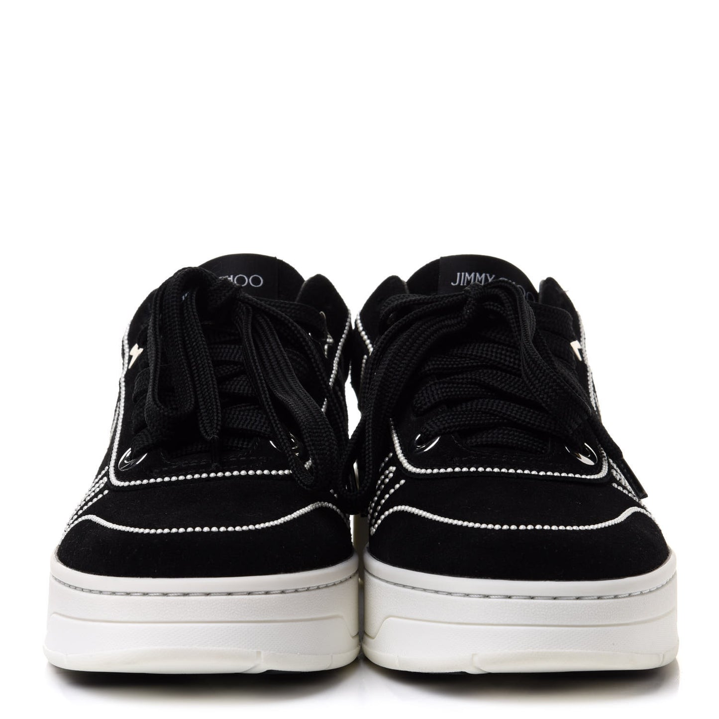 Suede Pearl Embellished Hawaii Low-Top Sneakers 36.5 Black