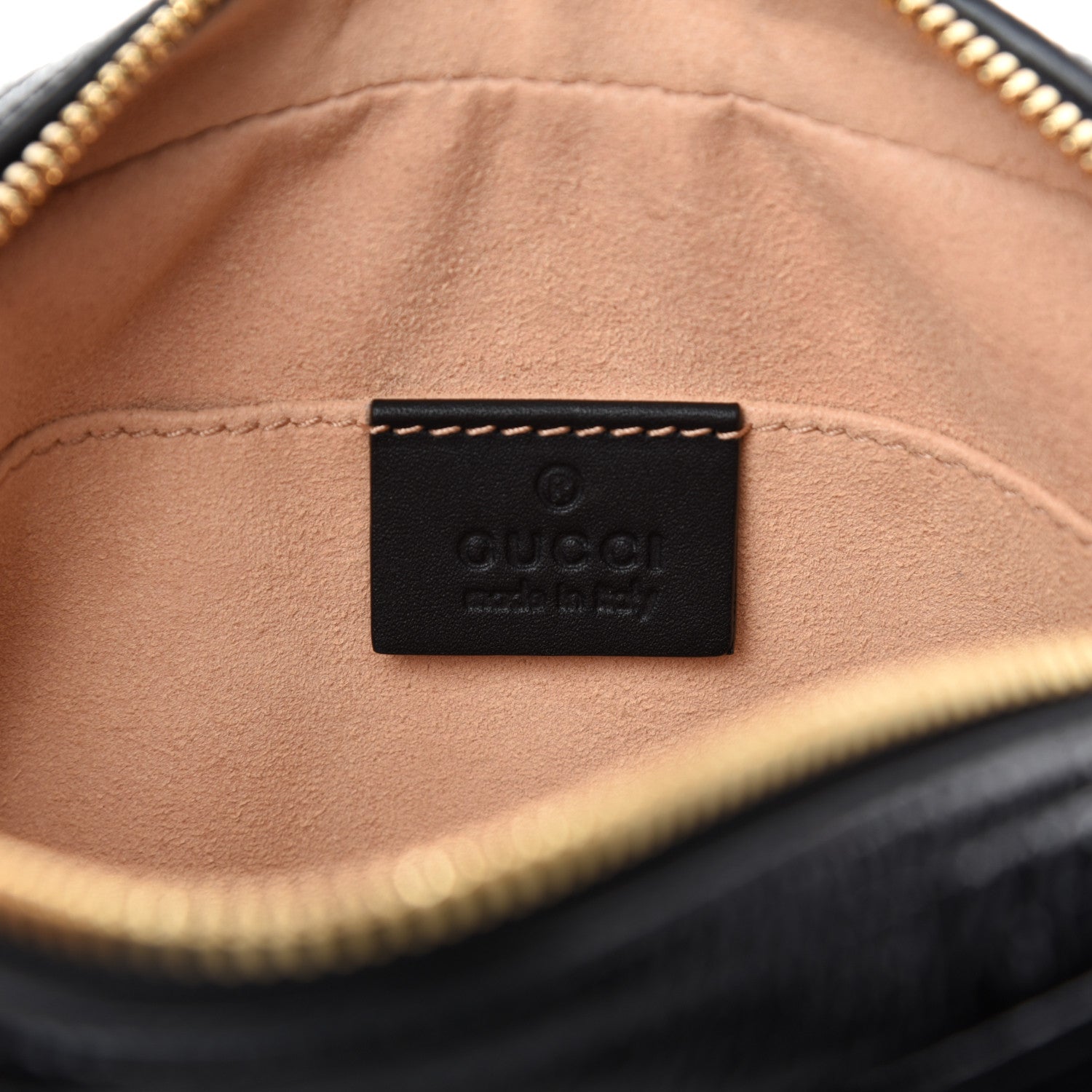 Gucci Suede Small Ophidia Belt Bag 85 34 Black 8 of 10