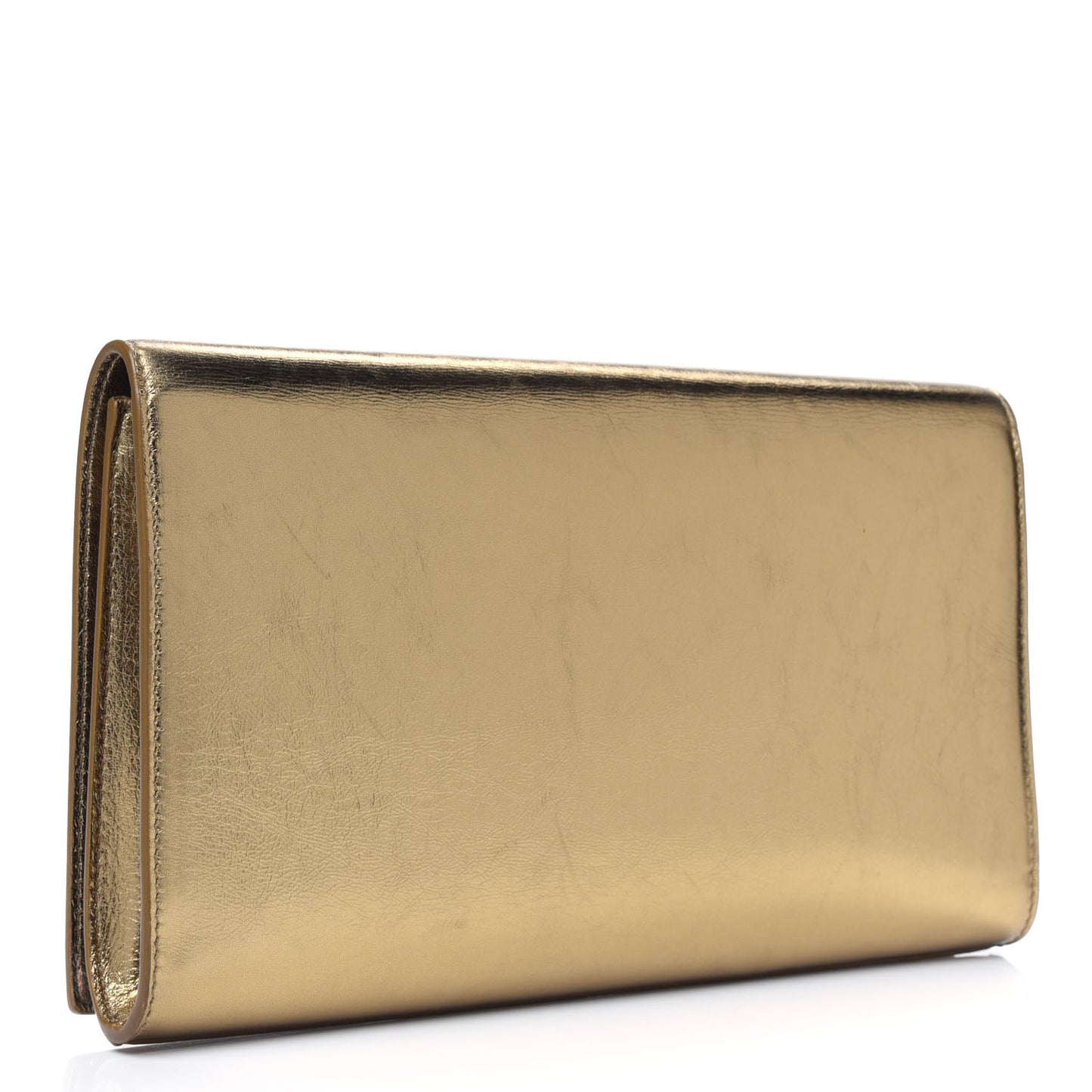 Metallic Calfskin Monogram Large Belle De Jour Clutch Gold
