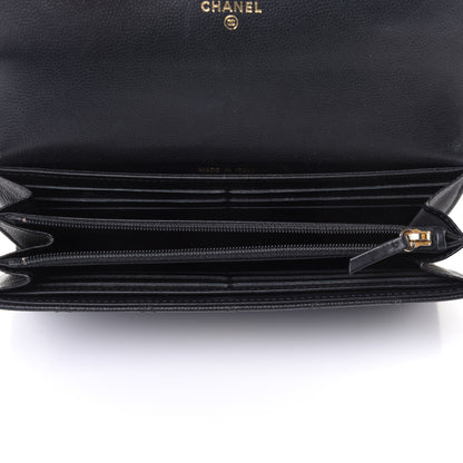 Chanel Caviar Quilted Large Boy Gusset Flap Wallet Black 5 of 8