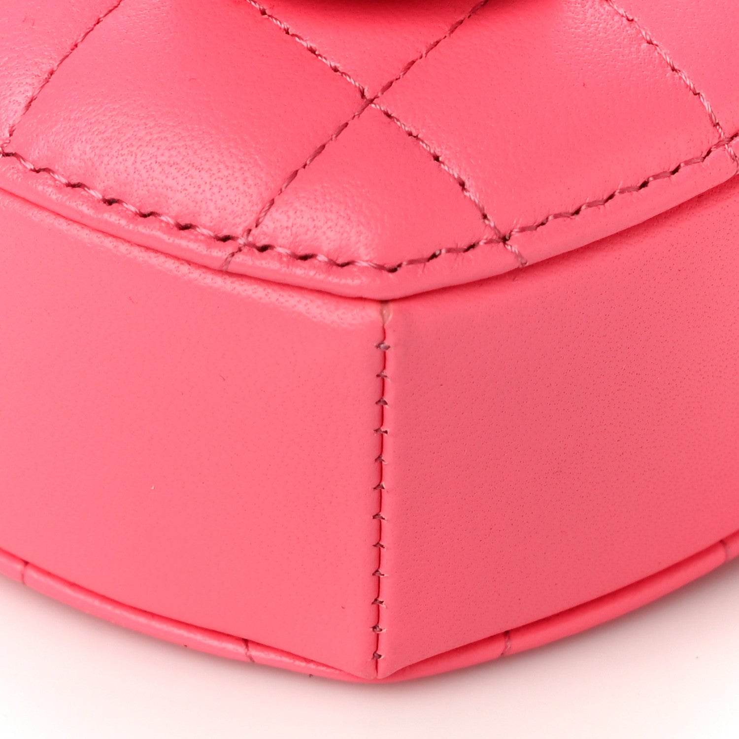 Chanel Lambskin Quilted CC In Love Heart Waist Belt Bag With Chain Pink 9 of 10