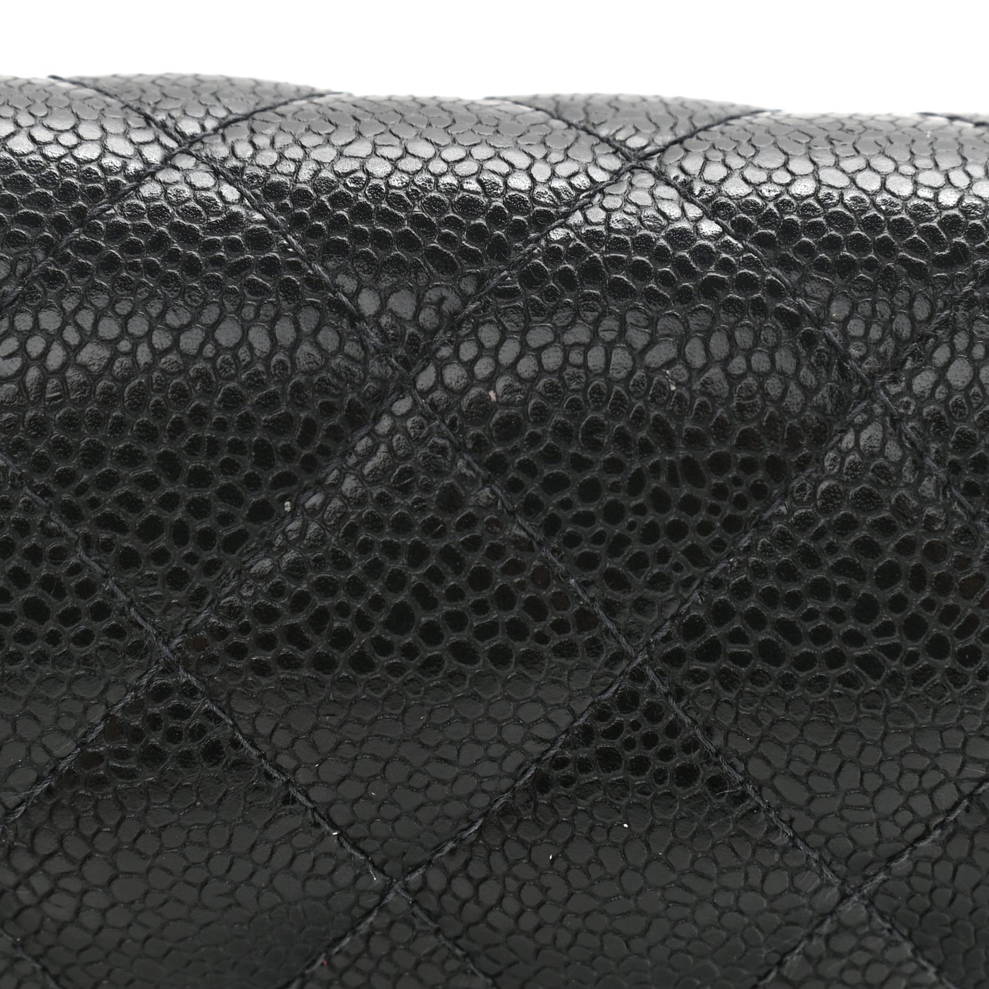 Caviar Quilted Small Double Flap Black
