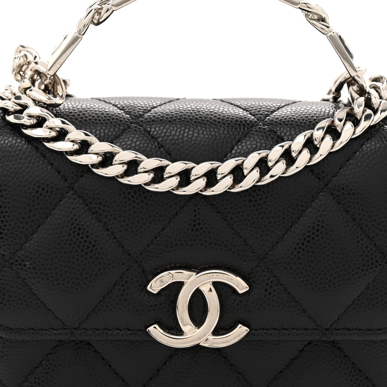 Chanel Caviar Quilted Pick Me Up Clutch With Chain Black 9 of 12