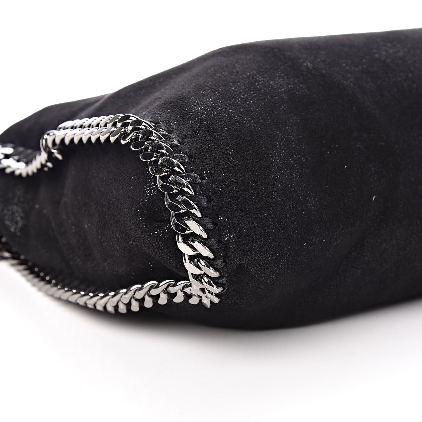 Shaggy Deer Small Falabella Fold Over Tote Black