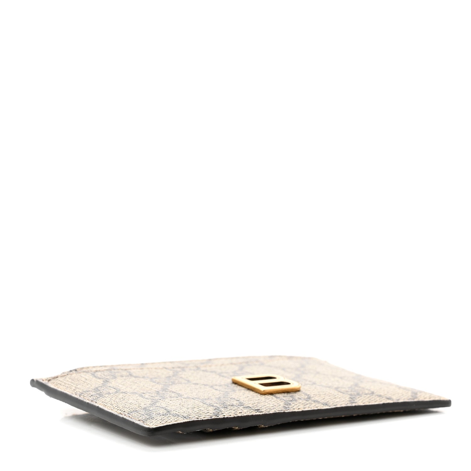 Gucci X BALENCIAGA GG Supreme Monogram Zip Card Case Beige Ebony 4 of 5