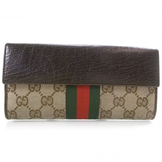 Monogram Calfskin Web Blake Continental Wallet Brown