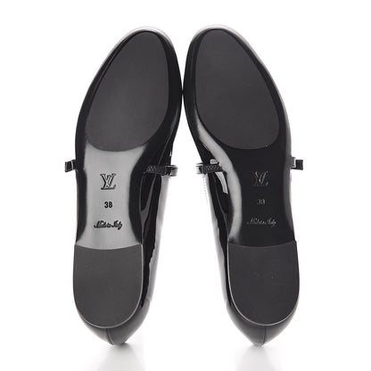 Louis Vuitton Patent Uniformes Ballet Flats 38 Black 5 of 7