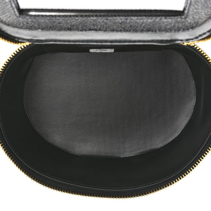 Chanel Caviar Round Jewelry Travel Case  Black 5 of 7