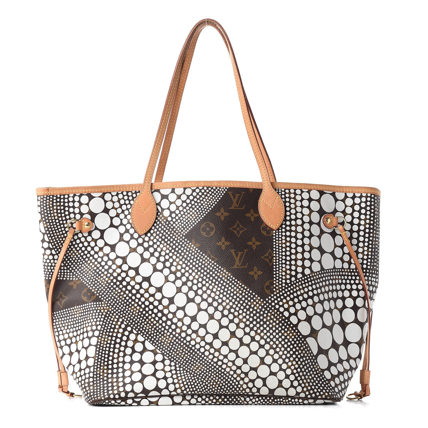 Louis Vuitton Monogram Kusama Waves Neverfull MM White 1 of 9
