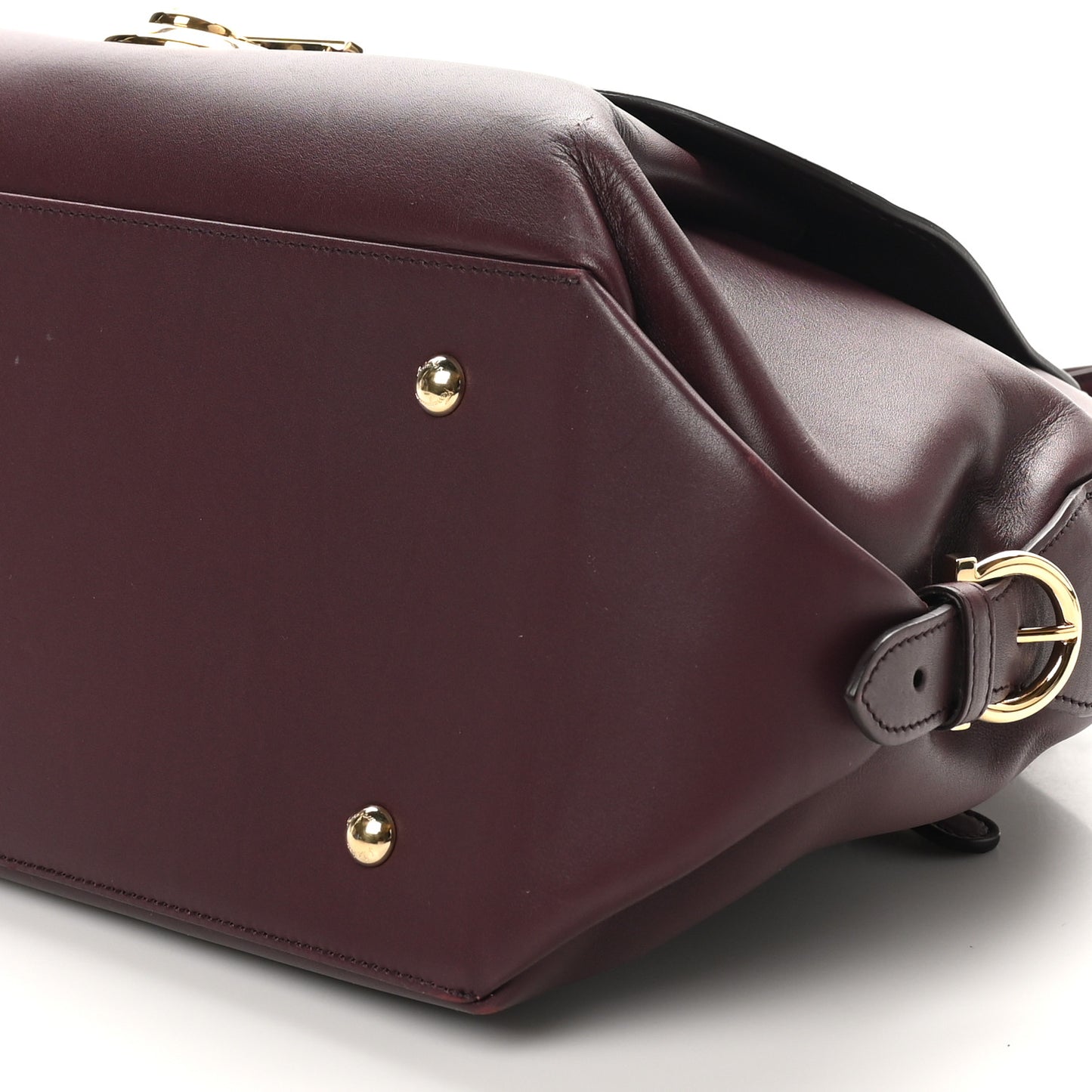 Calfskin Fiamma Bag Rouge Black