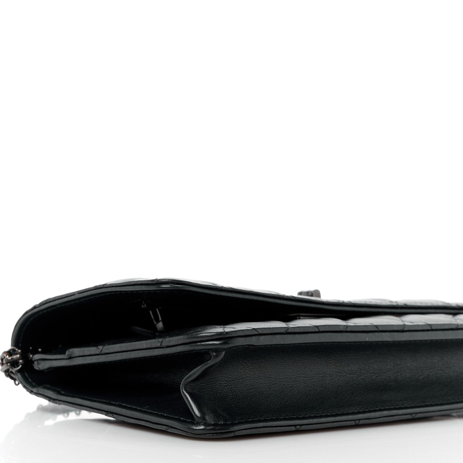 Chanel Aged Calfskin Quilted Reissue Wallet On Chain WOC So Black 10 of 13