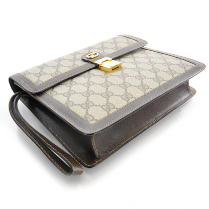 Gucci GG Supreme Monogram Clutch w Wallet 3 of 10