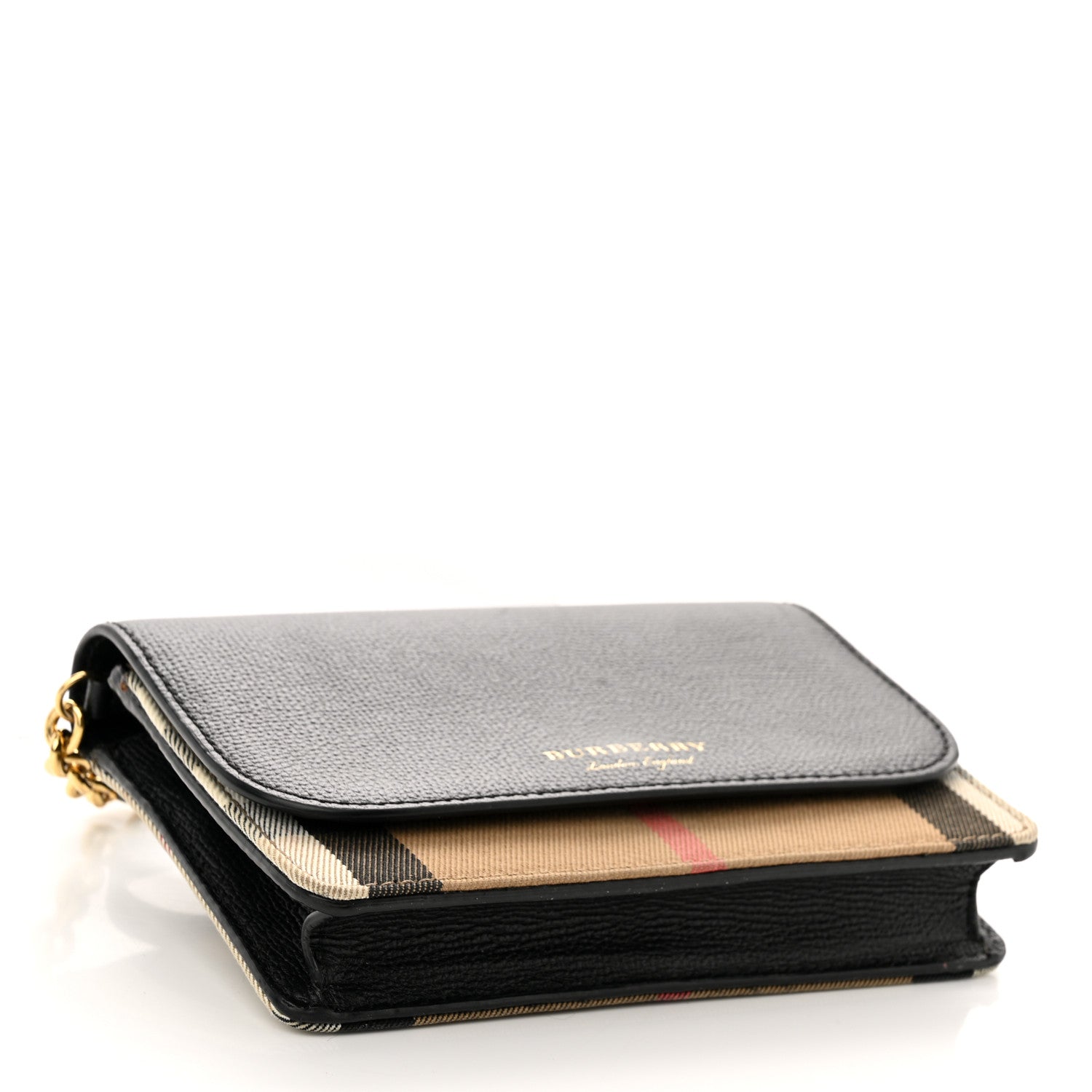 Burberry Calfskin Vintage Check Small Loxley Crossbody Black 4 of 9
