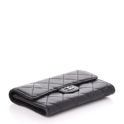 Chanel Lambskin Quilted Small Flap Wallet Black 4 of 9