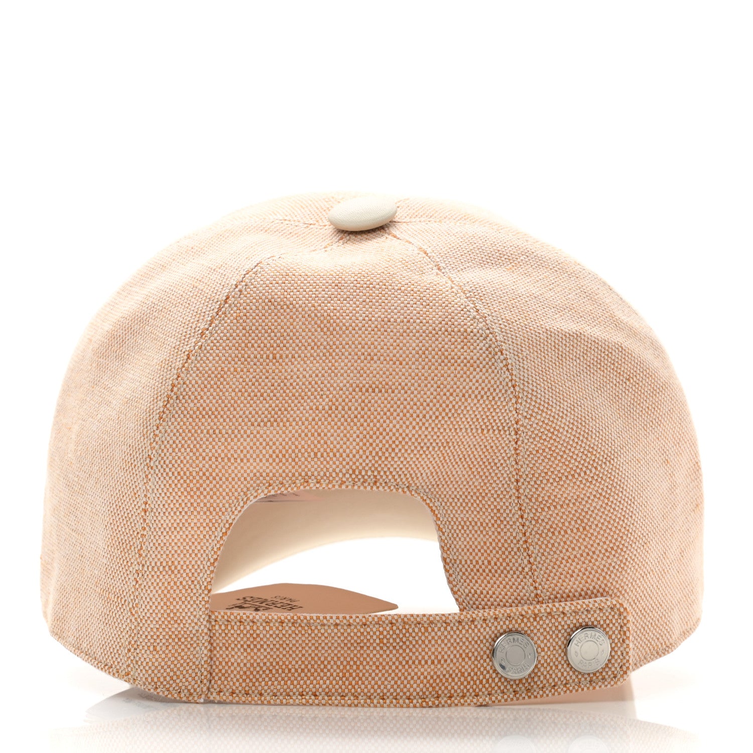 Hermes Linen Cotton Canvas Garden Party Serena Cap 56 Jaune Itauba 5 of 7