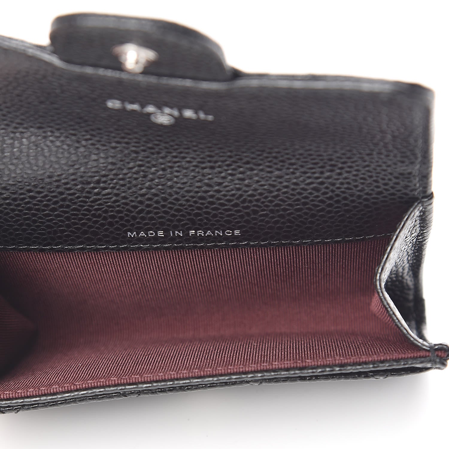 Chanel Caviar Quilted Flap Card Holder Wallet Black 5 of 9