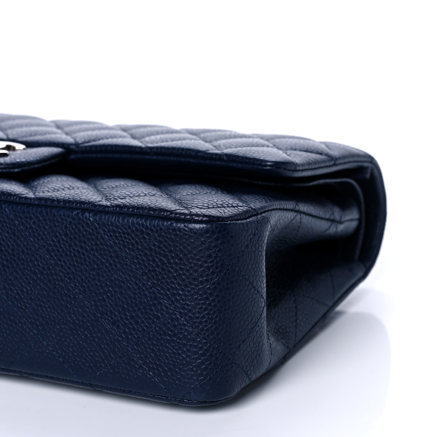 Chanel Caviar Quilted Medium Double Flap Navy 10 of 13