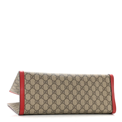 Gucci GG Supreme Monogram Medium Padlock Tote Red 4 of 10