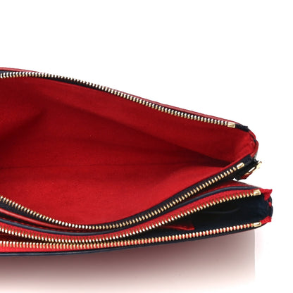 Louis Vuitton Empreinte Double Zip Pochette Marine Rouge 6 of 11
