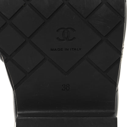 Chanel Lambskin Quilted Platform Mules 38 Black 8 of 9