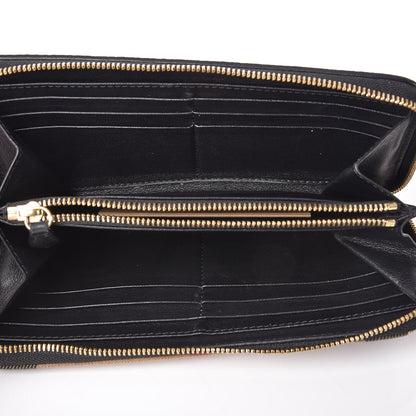 Burberry Calfskin House Check Elmore Zip Around Wallet Black 5 of 11
