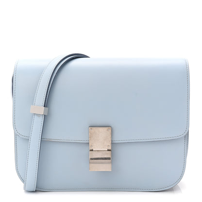 Celine Box Calfskin Medium Classic Box Flap Bag Pale Blue 1 of 10