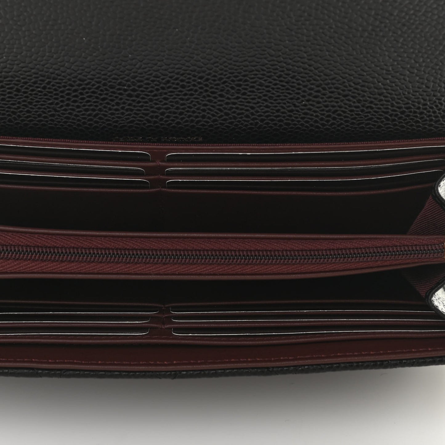Caviar Quilted Large Gusset Flap Wallet Black