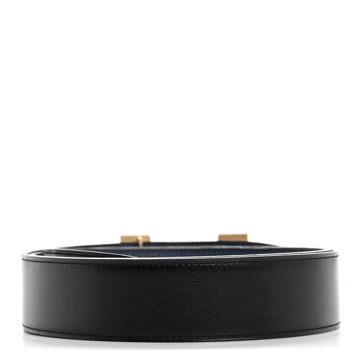 Hermes Box Togo 32mm H Belt 110 Black Vert Bosphore 2 of 10