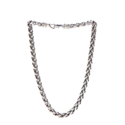 David Yurman Sterling Silver 14K Yellow Gold 8mm Wheat Chain Necklace 3 of 7
