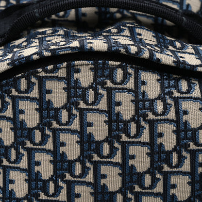 Christian Dior Oblique Diortravel Backpack Blue 8 of 10