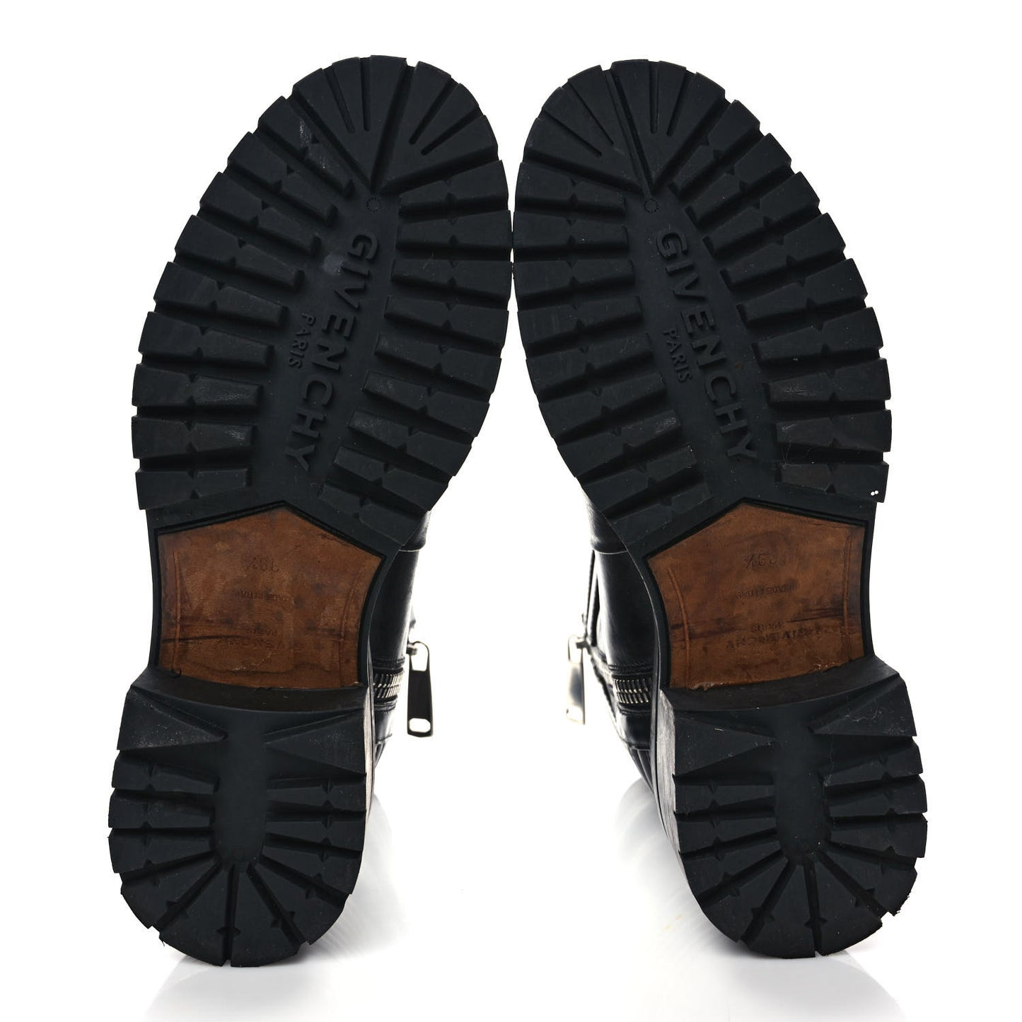 Calfskin Combat Boots 39.5 Black