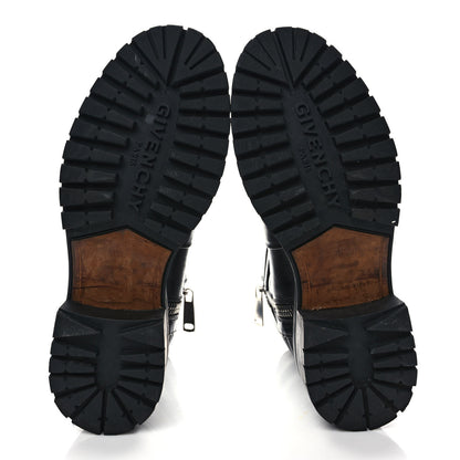 Givenchy Calfskin Combat Boots 39.5 Black 5 of 10