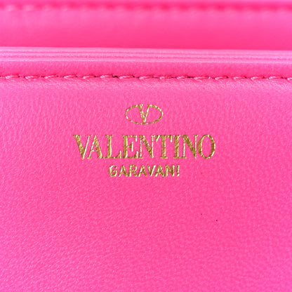 Valentino Garavani Nappa Monochrome One Stud Chain Clutch Pink PP 7 of 10