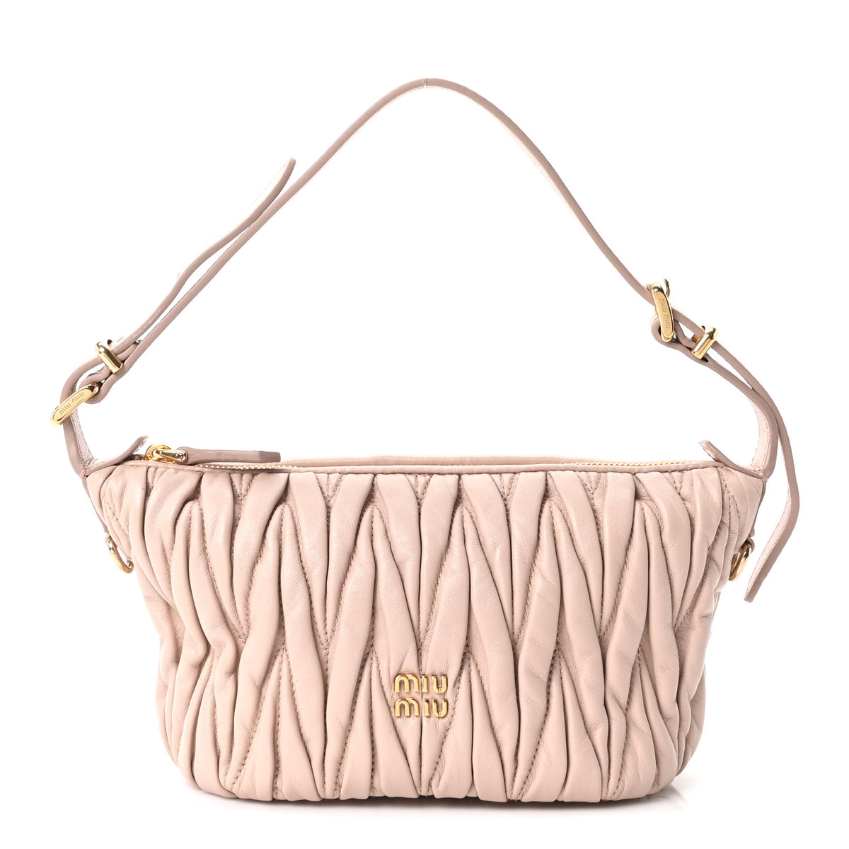 Miu Miu Nappa Matelasse Pouch Cipria 1 of 9