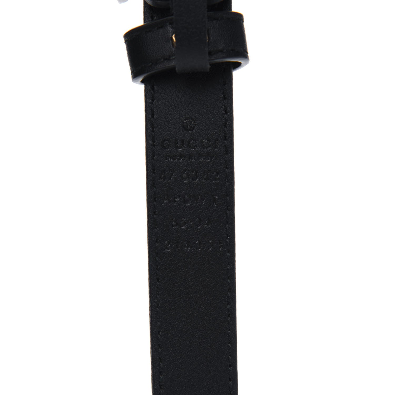 Gucci Calfskin Pearl Double G 20mm Belt 85 34 Black Cream 3 of 3