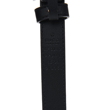 Gucci Calfskin Pearl Double G 20mm Belt 85 34 Black Cream 3 of 3