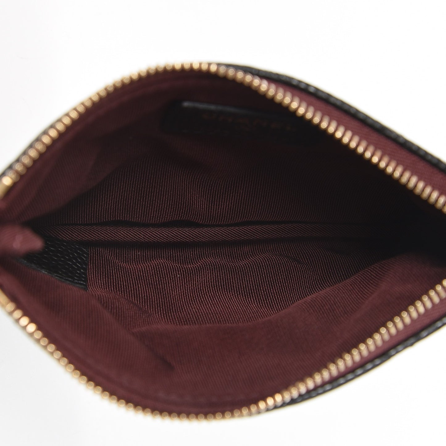 Caviar Quilted Small Cosmetic Case Black