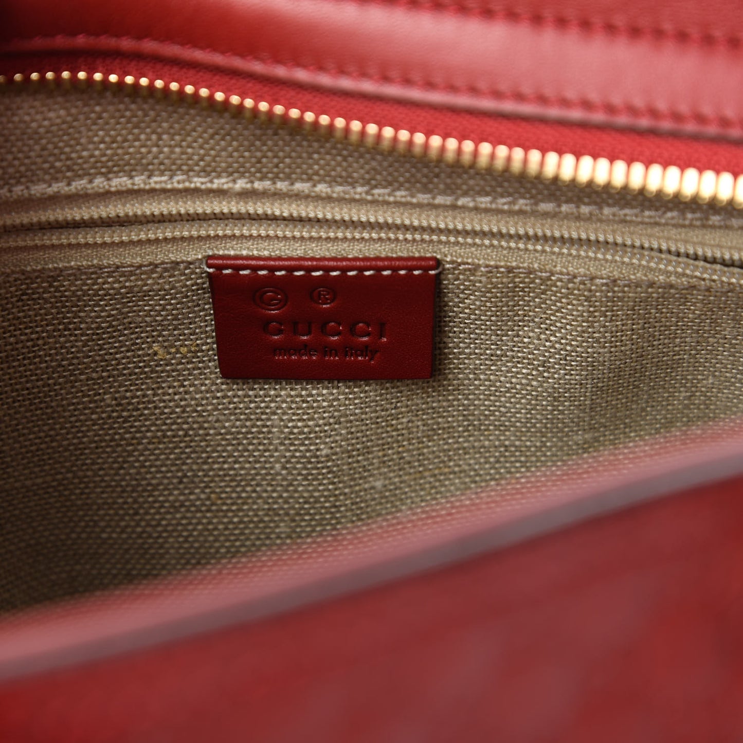 Microguccissima Small Bree Tote Red