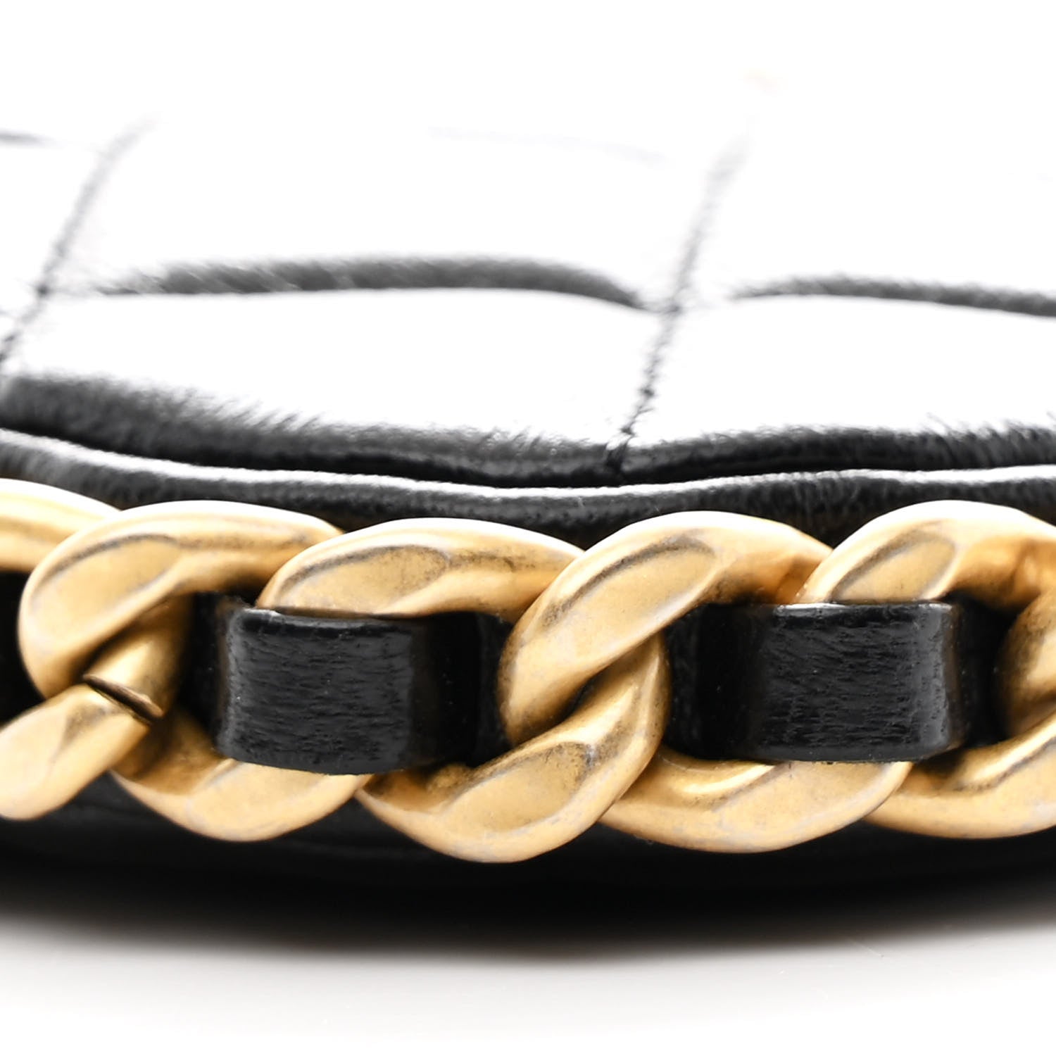 Chanel Lambskin Quilted Chain Around Top Handle Mini Bag Black 10 of 10