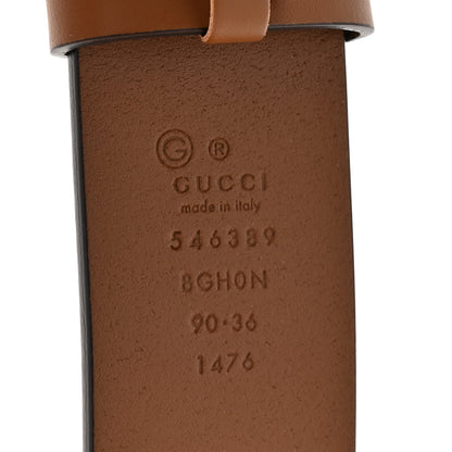Gucci Selleria Calfskin Mens Interlocking G 37mm Belt 90 36 Cuir 4 of 6