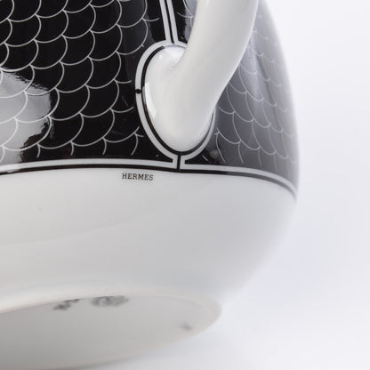 Hermes Porcelain H Deco Teapot Black 8 of 9