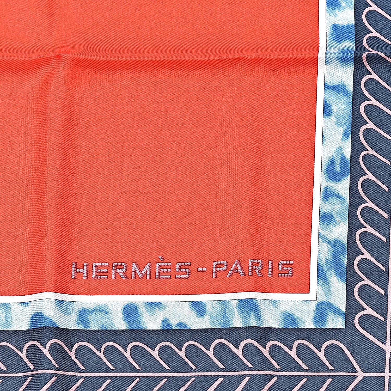 Hermes Silk Selle d'Officier En Grande Tenue Scarf 90 Rouge Blue Jean Ciel 3 of 5