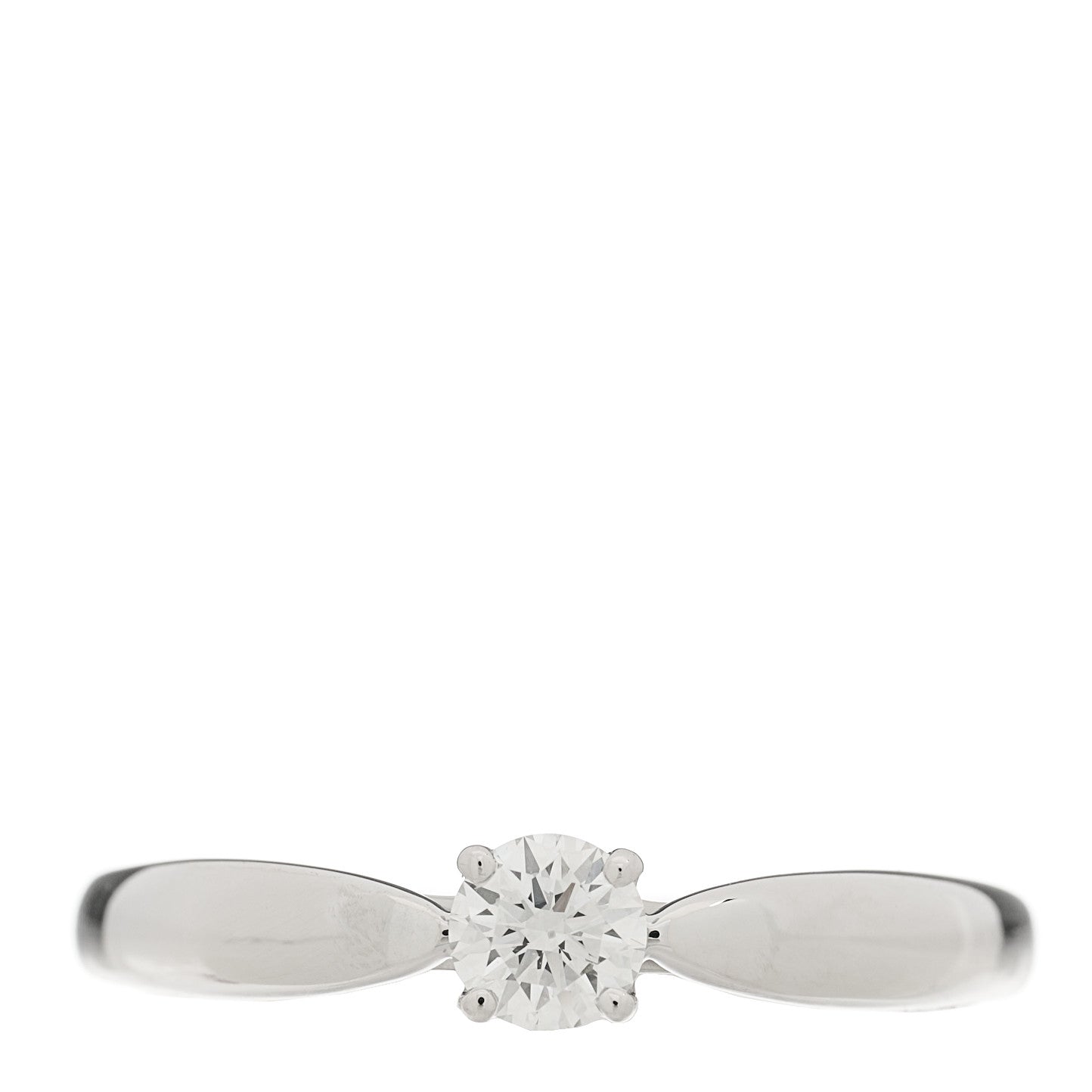 Tiffany Platinum Diamond .21ct Harmony Solitaire Engagement Ring 53 6.25 1 of 5