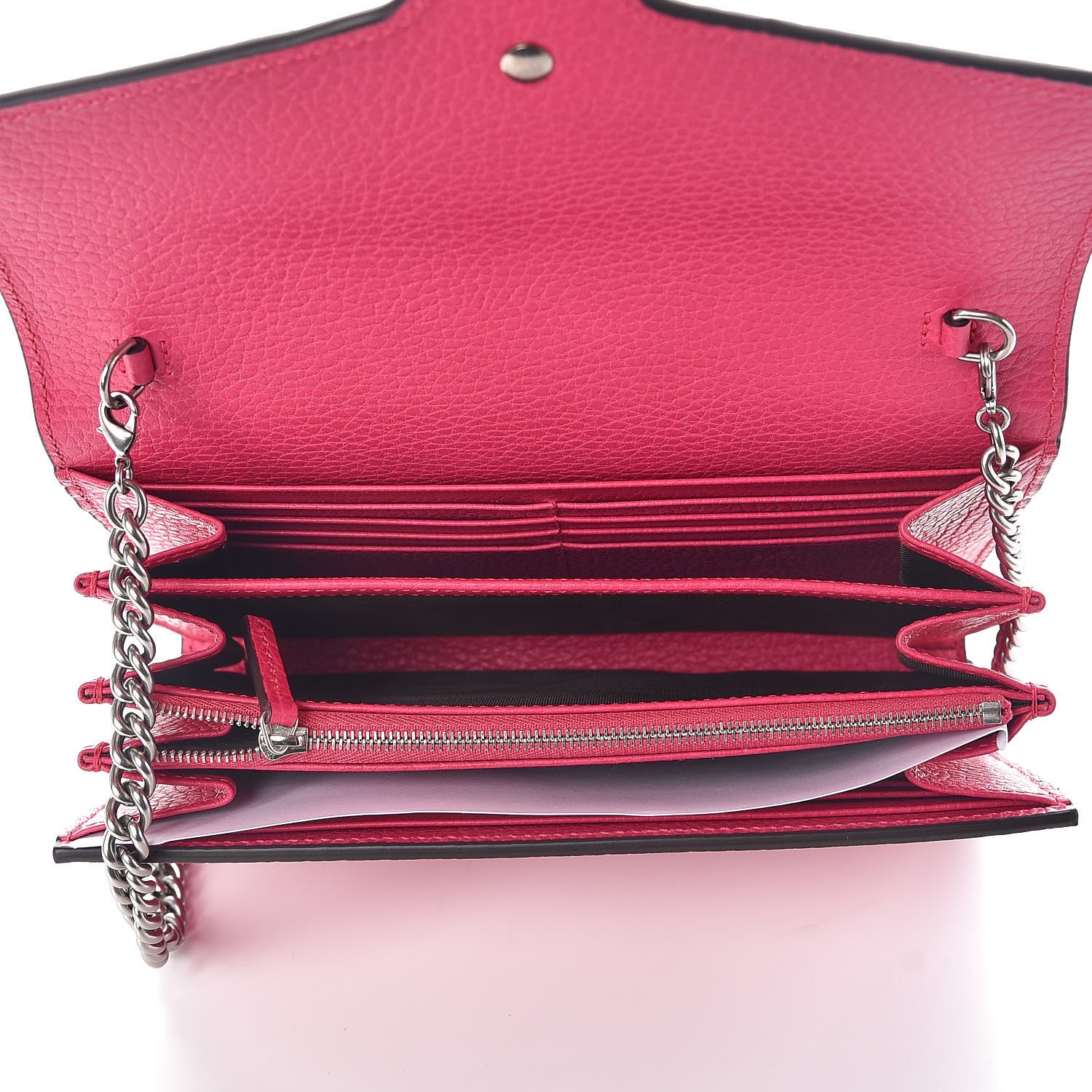 Gucci Dollar Calfskin Crystal Mini Dionysus Chain Wallet Box Pink 7 of 8