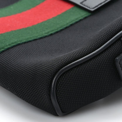 Gucci Canvas Web Slim Belt Bag Black 9 of 9