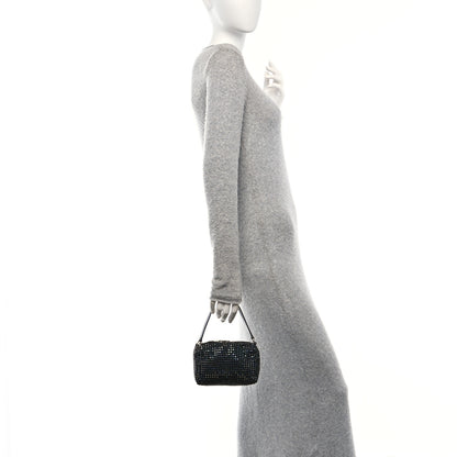 Alexander Wang Mesh Crystal Rhinestone Mini Heiress Pouch Navy 2 of 11